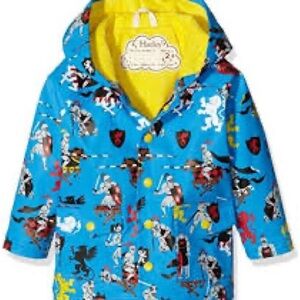 NWT Hatley Knights Waterproof Raincoat, size 7-8